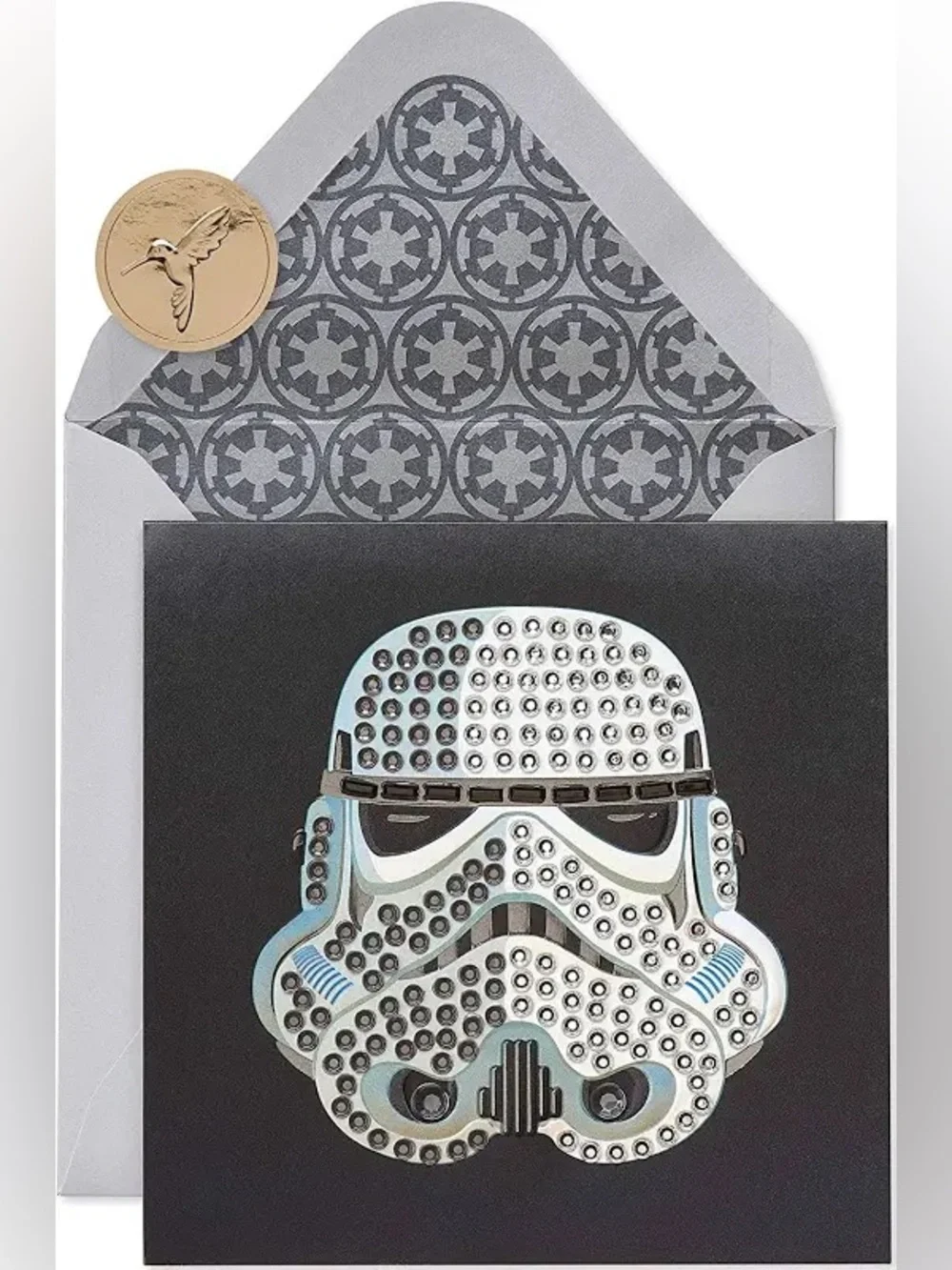 NEW Papyrus Sparkling Stormtrooper Card, blank inside Star Wars